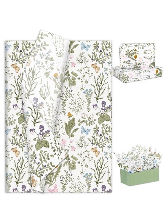 Other - 10 Pack 14x20 Tissue Paper Vintage Wildflowers